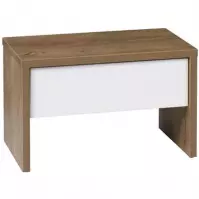 Nočný stolík dub burgund/biely