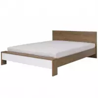 Posteľ Latika dub Burgund/Biela