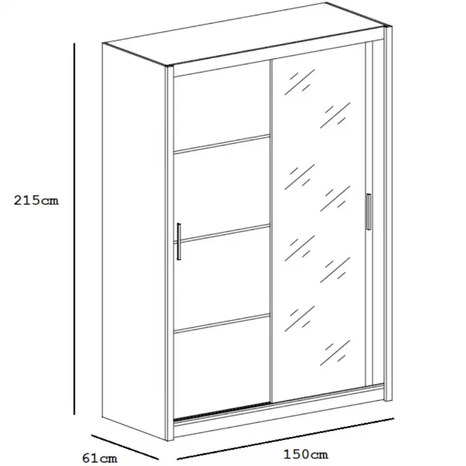 Skriňa Vista 150 cm son