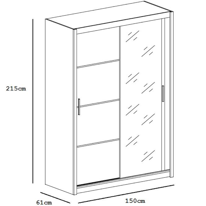 Skriňa Vista 150 cm son