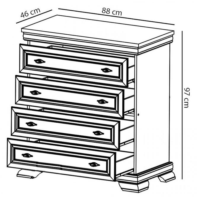 Komoda Kora KK2 biela,2
