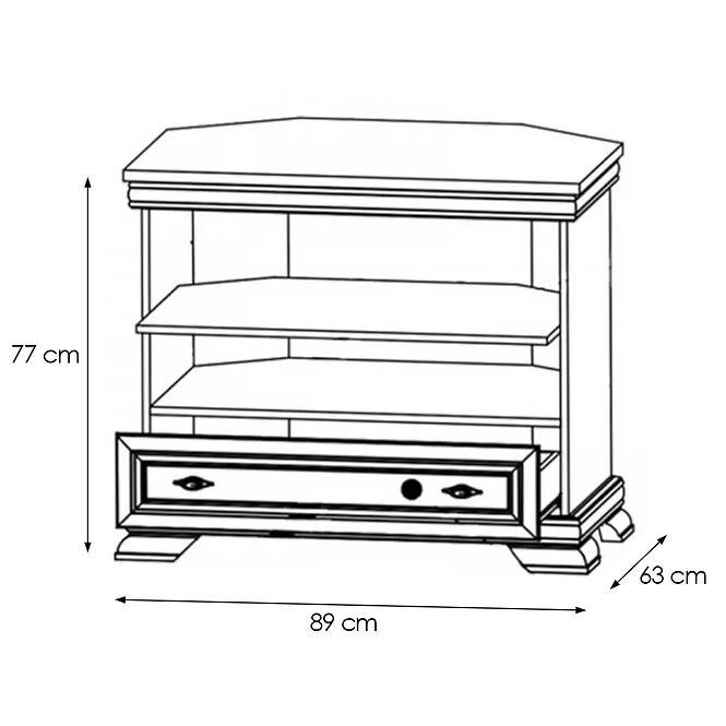 TV stolík Kora KRTN biela,2