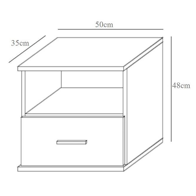 Nočný stolík Goda II 1S sonoma