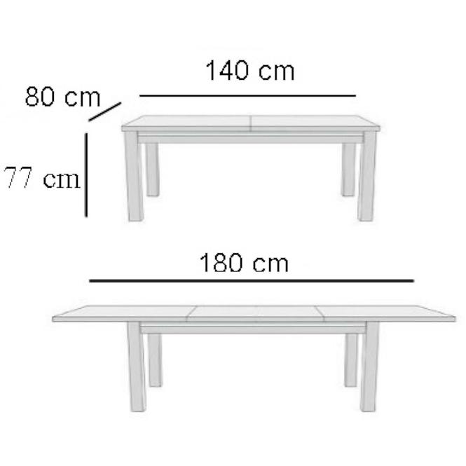 Rozkladací stôl ST31 140/180x80cm dub Sonoma S