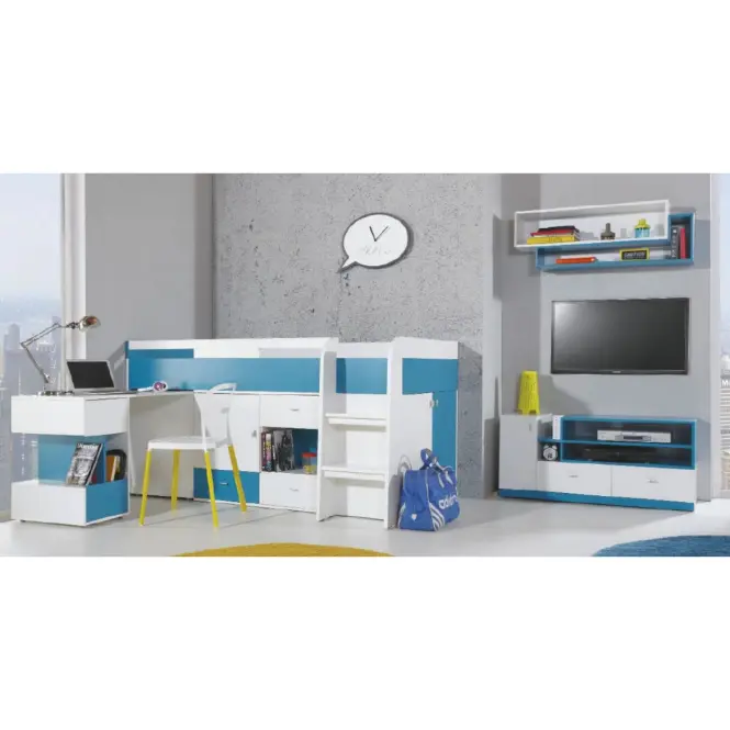 TV stolík Mobi MO-12 biela /tyrkys,3