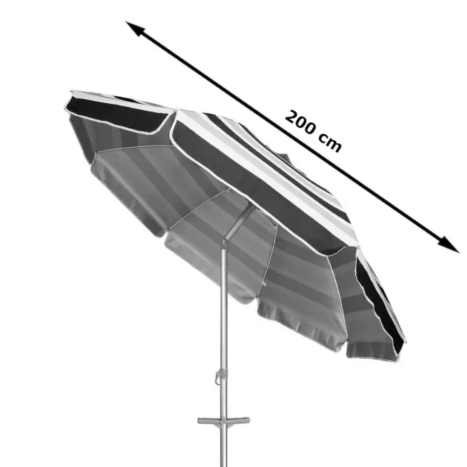 Plážový slnečník 200 cm nebeská modrá,2