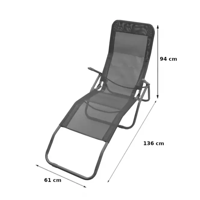 Záhradné ležadlo D-054 modré