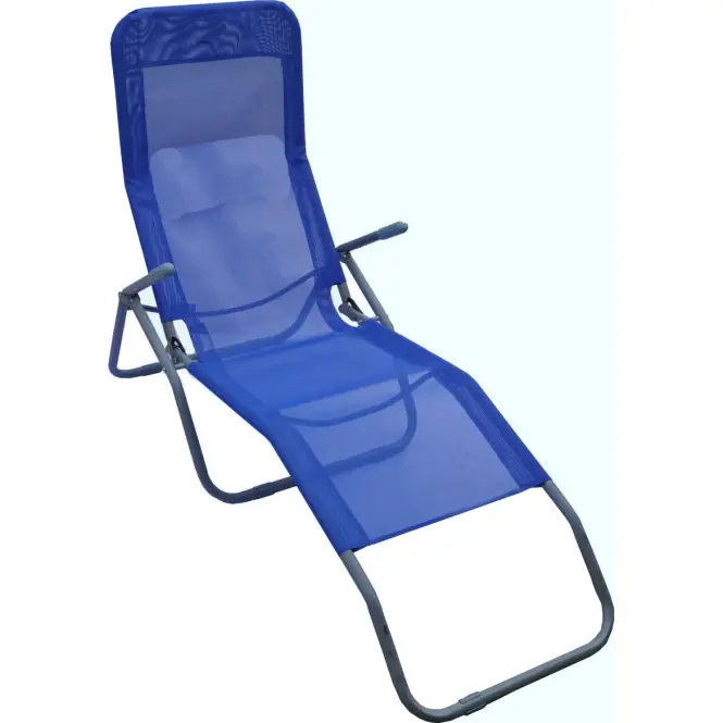 Záhradné ležadlo D-054 modré,5
