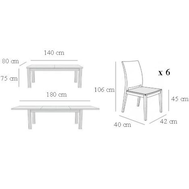 Jedálenská zostava Artur 1+6 St715 I Kr648  Safari Pik 14