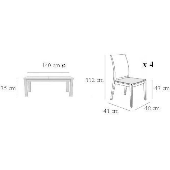 Jedálenská zostava Waldus 1+4 St710 I Kr603