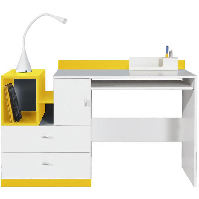 Písací stôl Mobi MO-11 bielo žlta