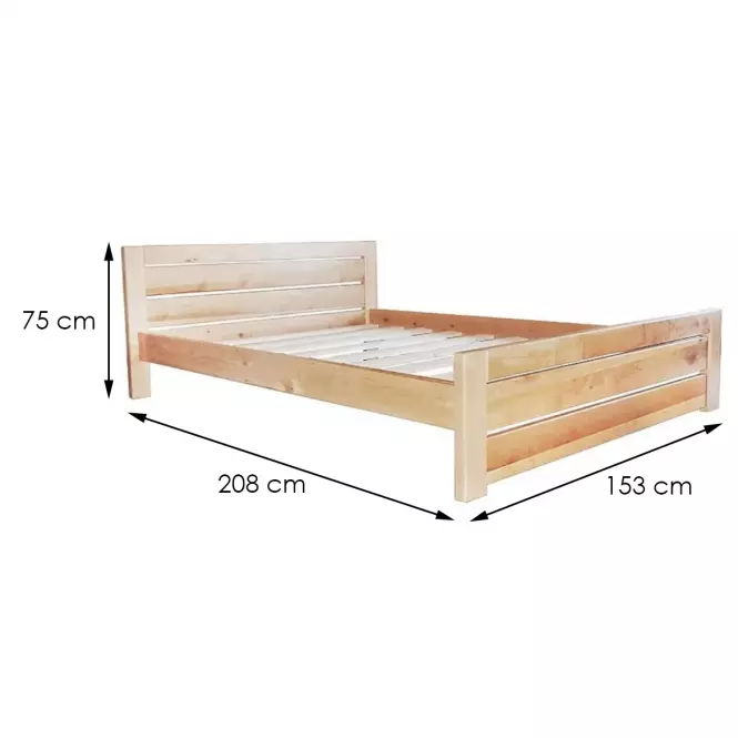 Posteľ Oliwia 140 drevo  jelša nature,3