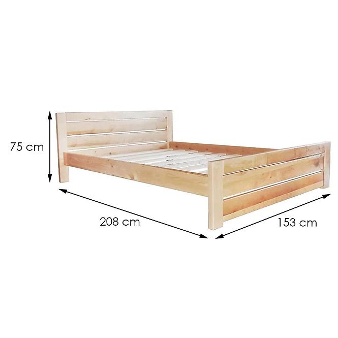 Posteľ Oliwia 140 drevo  jelša nature,3