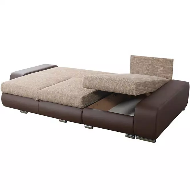 Rohová sedacia súprava Latte Berlin 2 + Soft biely