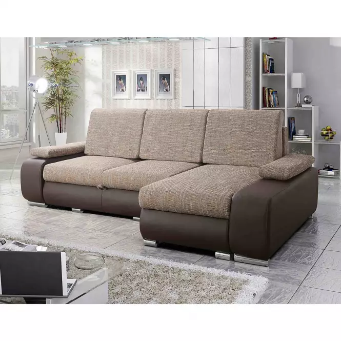 Rohová sedacia súprava Latte Berlin 2 + Soft biely