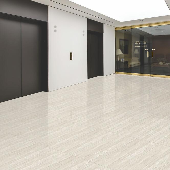 Gresová dlažba Travertino Ash Pol. Rekt. 60/60,5