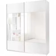Skriňa Vario s zrkadlom biela 175 cm