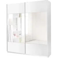 Skriňa Vario so zrkadlom biela 175 cm