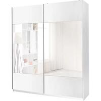 Skriňa Vario so zrkadlom biela 175 cm