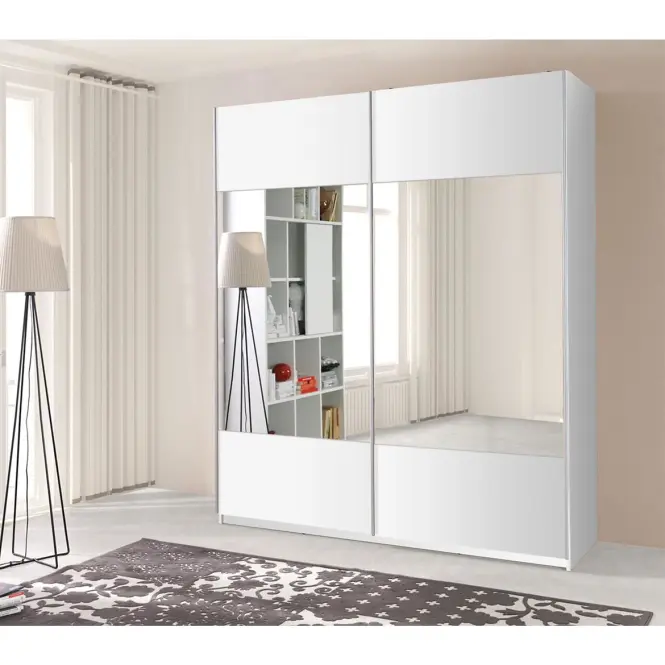 Skriňa Vario so zrkadlom biela 175 cm,2