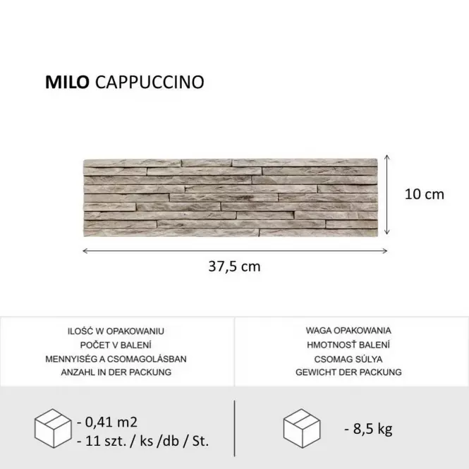 Betónový Obkladový Kameň Milo Cappuccino
