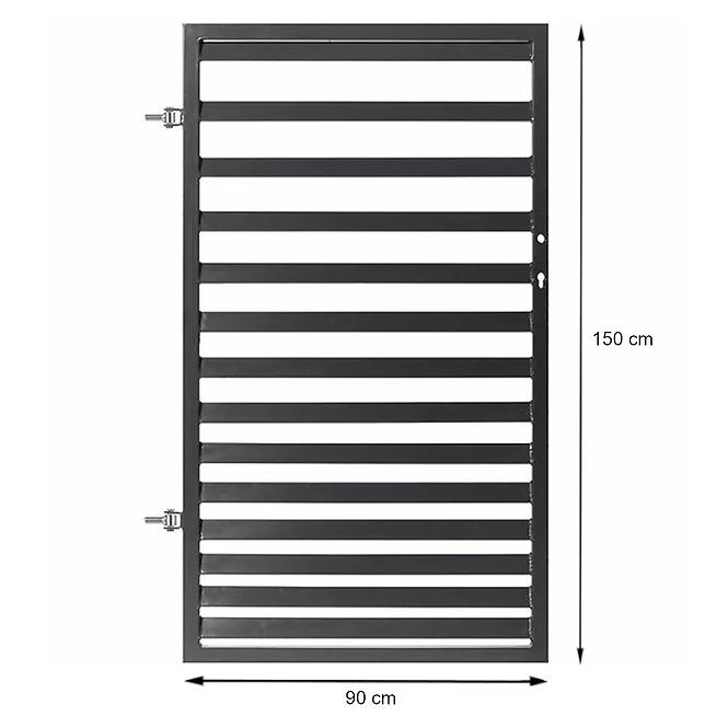 Bránka Sandra ľavá 0,9 m x 1,5 m ZN RAL7016,2
