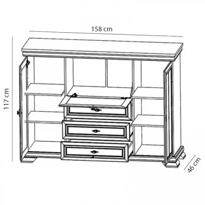 Komoda Kora KK6P biela,2