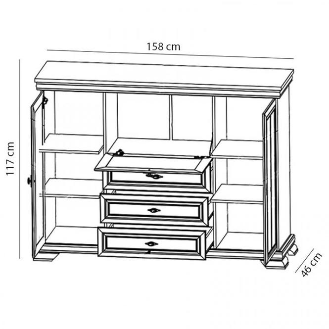 Komoda Kora KK6P biela,2