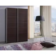 Skriňa s posuvnými dverami Fifi 135 cm – gaštan wenge, dvojdverová