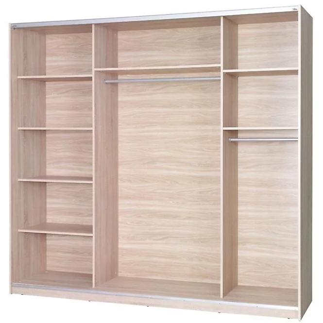 Skriňa Twister 3 biela/zrkadlo 225 cm,2