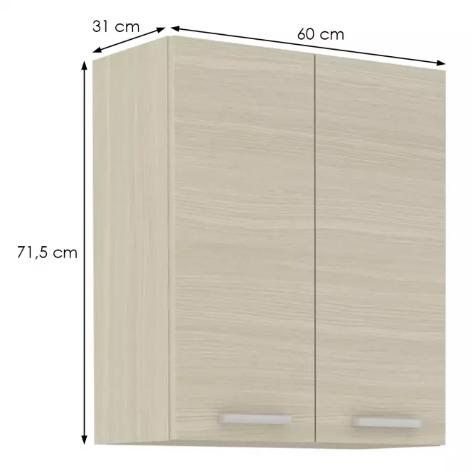 Skrinka do kuchyne Wiktoria chamonix/legno 60G-72