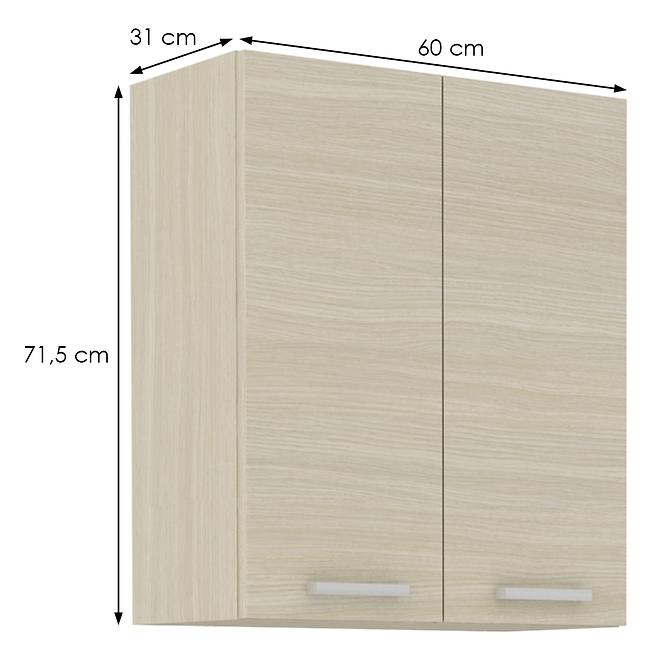 Skrinka do kuchyne Wiktoria chamonix/legno 60G-72