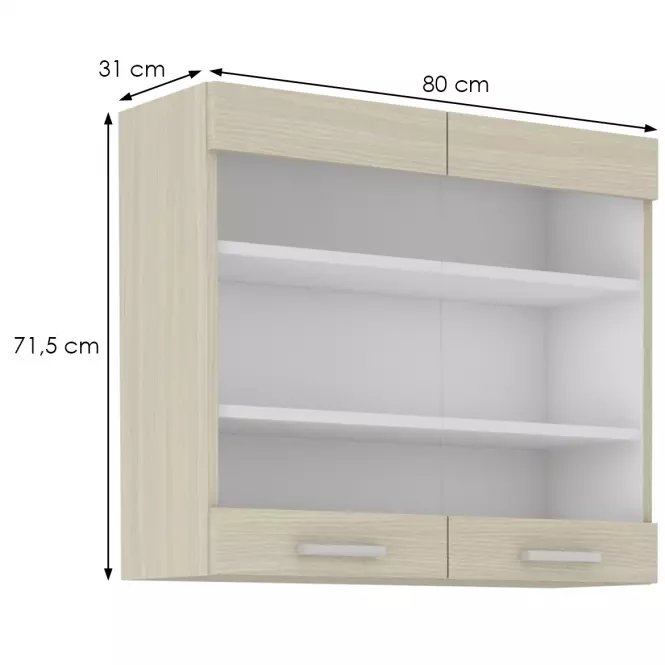 Skrinka do kuchyne Wiktoria chamonix/legno 80GS-72,2