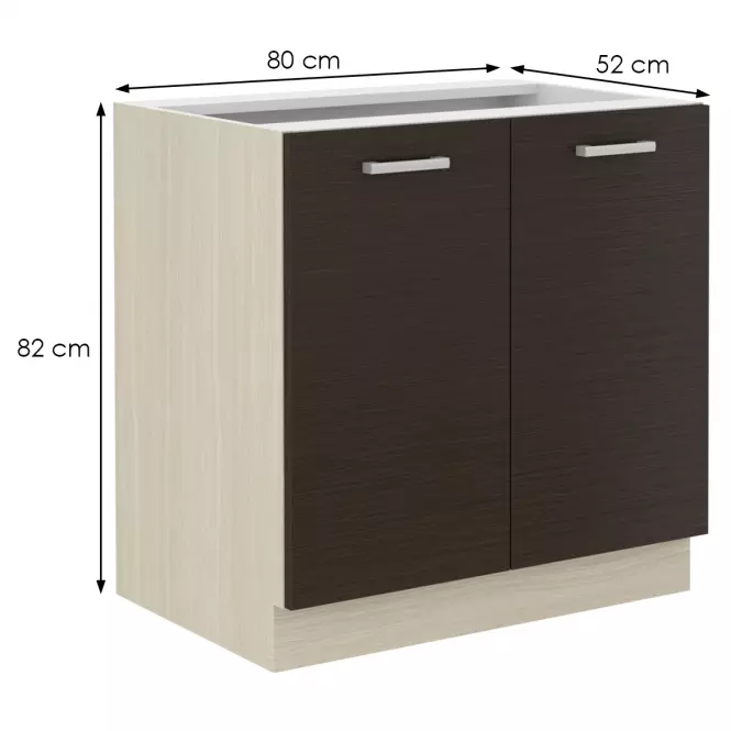 Skrinka do kuchyne Wiktoria chamonix/legno 80ZL 2F BB