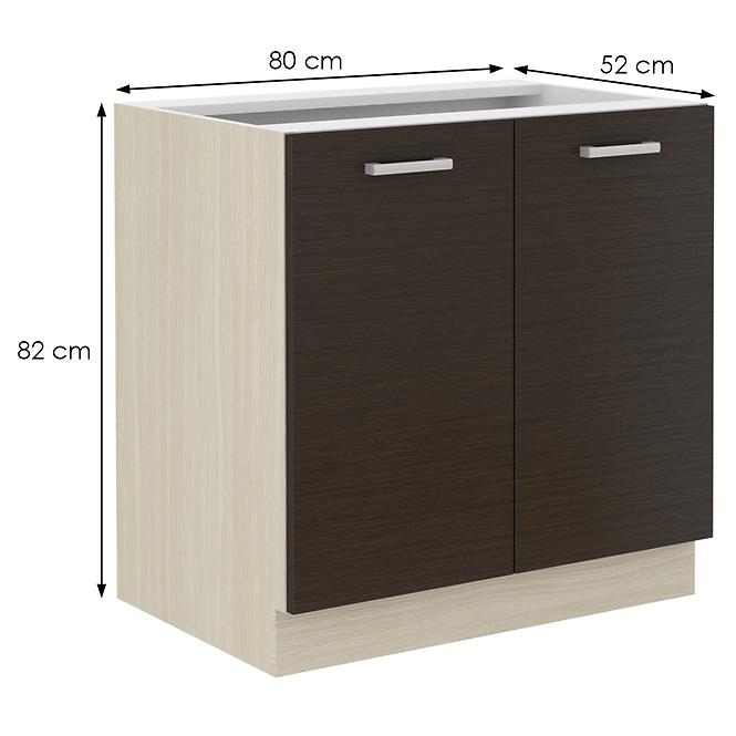 Skrinka do kuchyne Wiktoria chamonix/legno 80ZL 2F BB,2