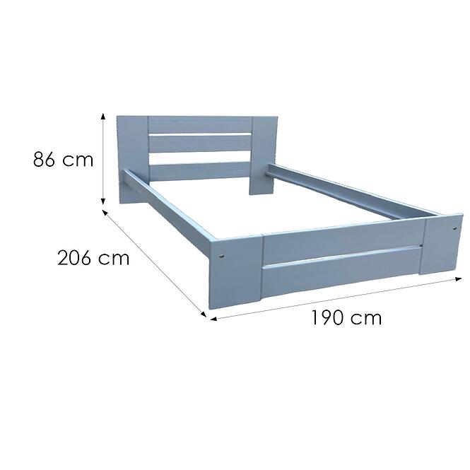 Posteľ Pola 180 sivá,2