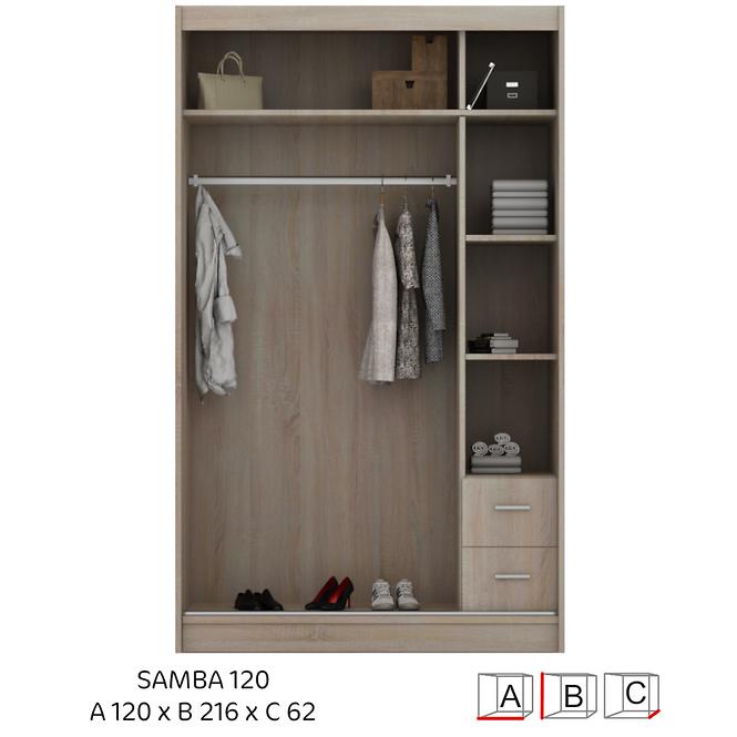 Skriňa Samba 120 cm čierna lask
