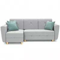 Rohová sedacia súprava Grey L Enzo 162+Enzo 154 dr narural J.SZ