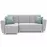 Rohová sedacia súprava Grey L Enzo 162+Enzo 154 dr narural J.SZ