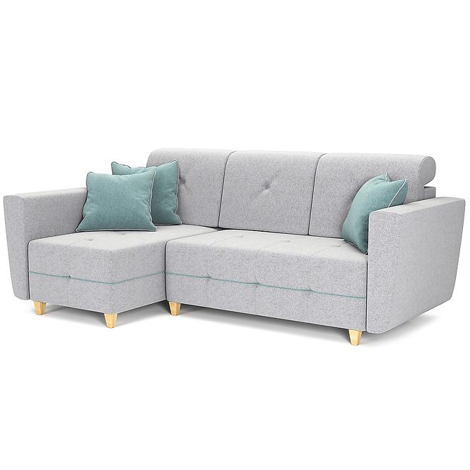 Rohová sedacia súprava Grey L Enzo 162+Enzo 154 dr narural J.SZ