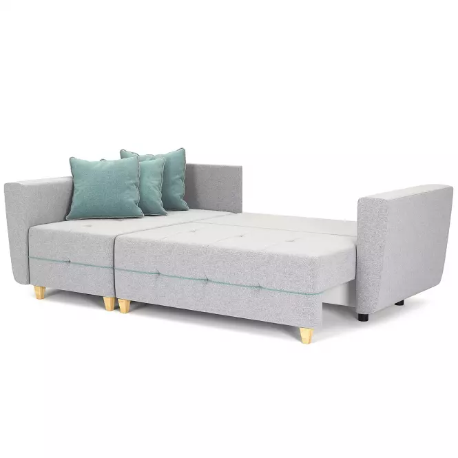 Rohová sedacia súprava Grey L Enzo 162+Enzo 154 dr narural J.SZ