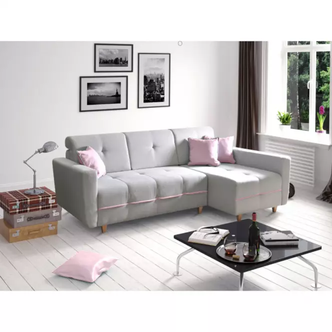 Rohová sedacia súprava Grey P Enzo 161+Enzo 152 dr narural C.SZ