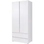 Skriňa Cosmo C02 92 cm – biela, dvojdverová, zásuvky