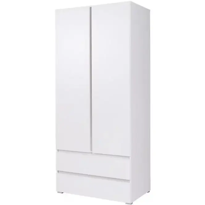 Skriňa Cosmo C02 92 cm – biela, dvojdverová, zásuvky