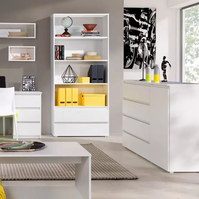 Komoda Cosmo C06 4 zásuvky biela