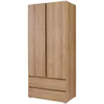 Skriňa Cosmo C02 92 cm – dub riviera, dvojdverová, zásuvky