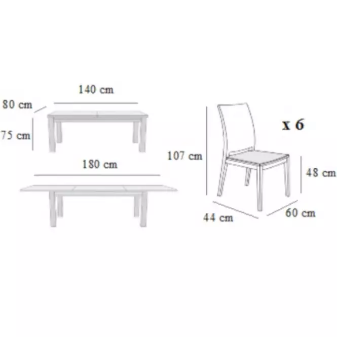 Jedálenská zostava Weronika 1+6 ST654 I kastan KR810 BR2432 D1P EKO