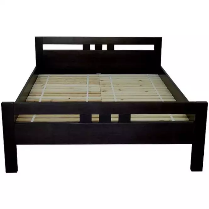 Posteľ Prezident 140x200 drevo jelša, farba wenge,4