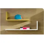 Polička Bruno 6  dub lefkas/biela/žltá