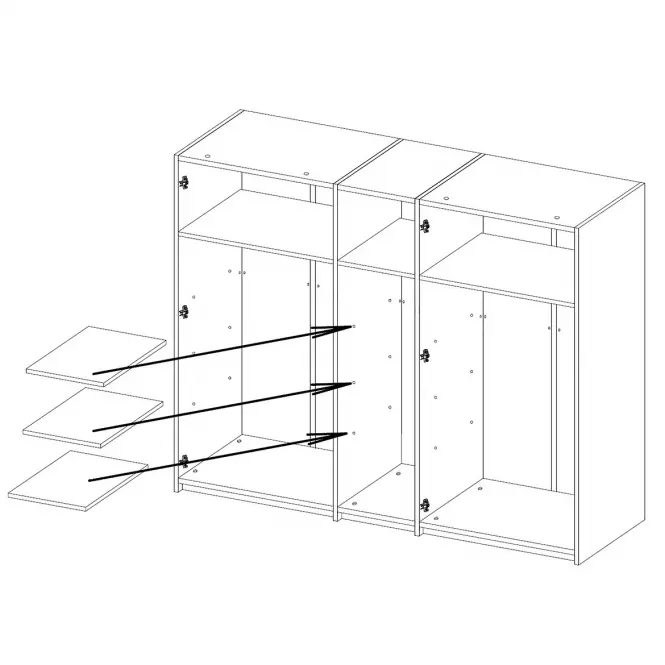 Skriňa Nicea 21 226 cm biela/dub wotan,3